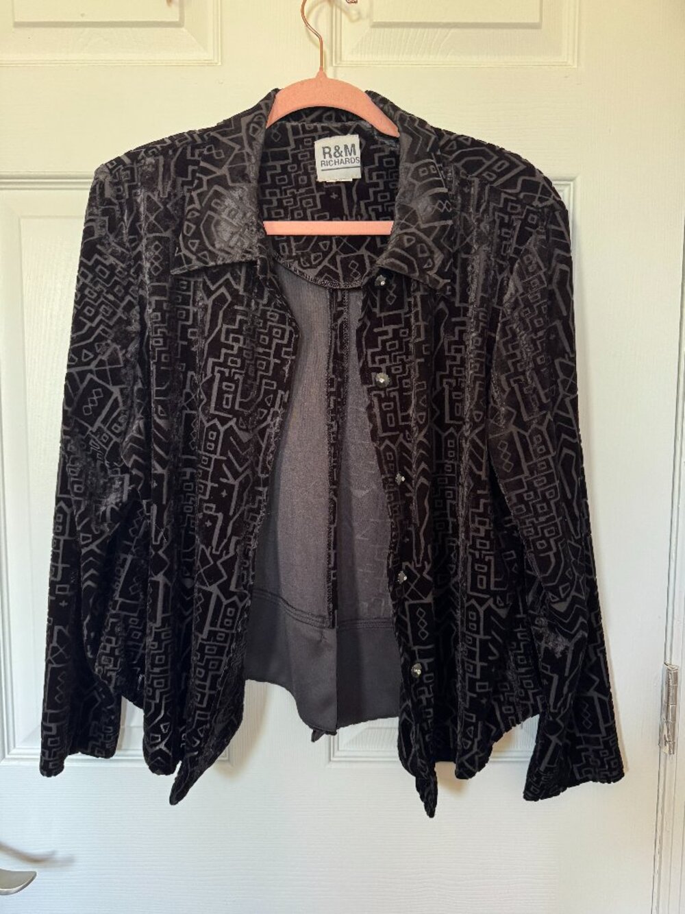 Vintage R&M Richards Black Blazer Top